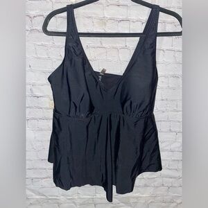 torrid Black V-Neck Swim Top